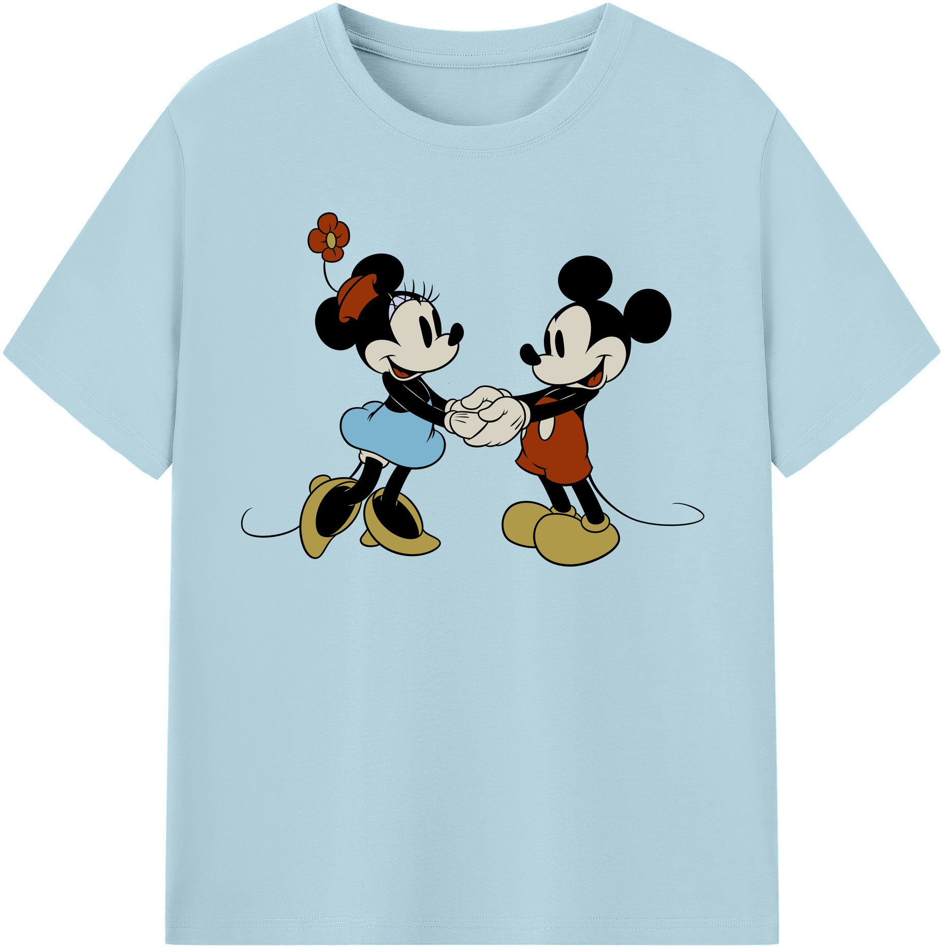 （画像用） ミッキーマウス Mickey Mouse 綿100％半袖Tシャツ（フロントプリント）